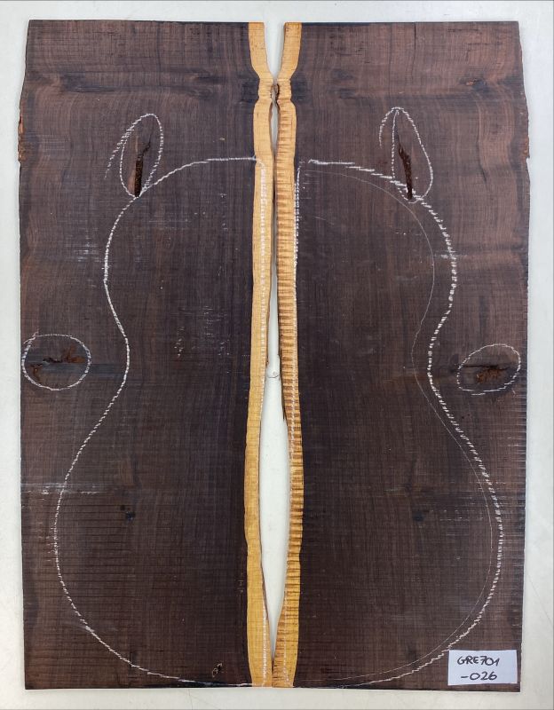 Back & Sides African Blackwood (Grenadill) Classic Size Unique Piece #026